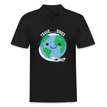 Travel Travel Buddies Travler Travelling Reisen - Männer Poloshirt - Schwarz - Vorne - Kai (181cm)