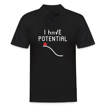 I Have Potential - Men's Polo Shirt - black - Front - Kai (181cm)