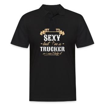 Sexy Trucker Truck Driver Lkw Fahrer Lustig - Männer Poloshirt - Schwarz - Vorne - Kai (181cm)