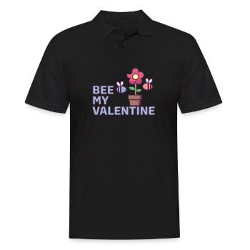 abeille ma valentine - saint valentin - Polo Homme - noir - Devant - Kai (181cm)