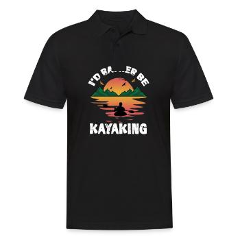 I'd rather be kayaking kayak paddling gift - Men's Polo Shirt - black - Front - Kai (181cm)