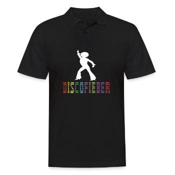 70s 70s disco Sibziger 70s fashion 70s fashion - Men's Polo Shirt - black - Front - Kai (181cm)