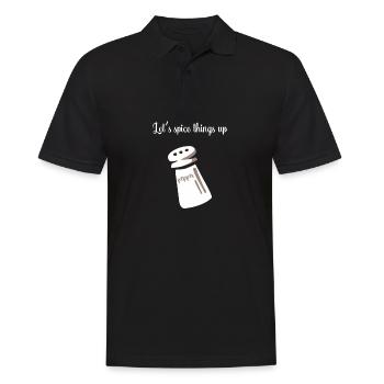 Sel et poivre cadeau Saint Valentin poivre - Polo Homme - noir - Devant - Kai (181cm)