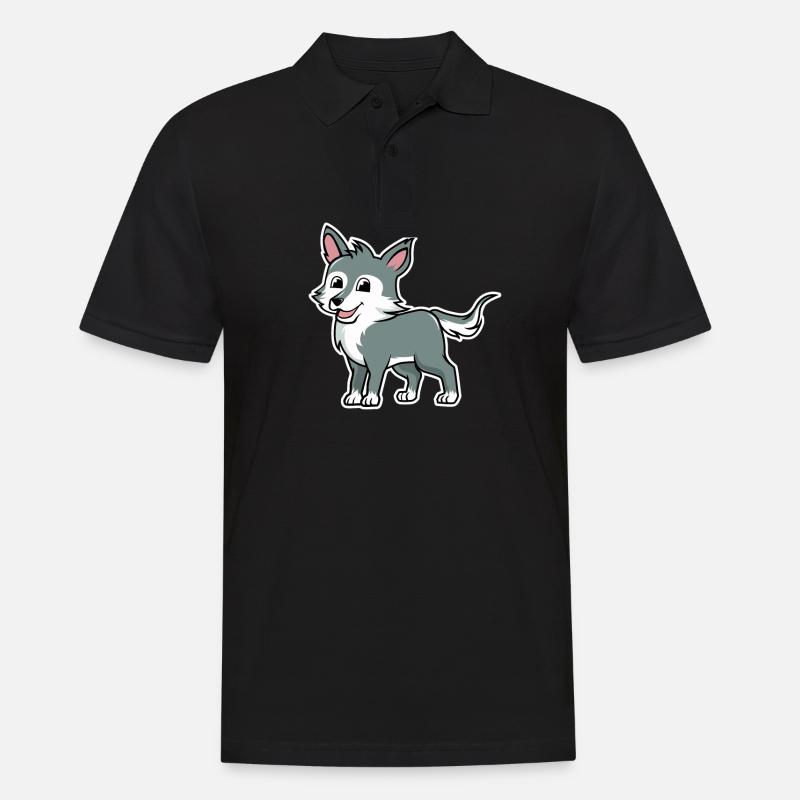 Dolce lupo - Polo da uomo - nero