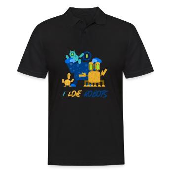 Robots Robots robots - Polo Homme - noir - Devant - Kai (181cm)