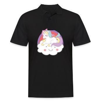 Licornes licorne sur nuage licornes - Polo Homme - noir - Devant - Kai (181cm)