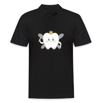 Dent fée dents fée dents aile dent carnaval cadeau - Polo Homme - noir - Devant - Kai (181cm)