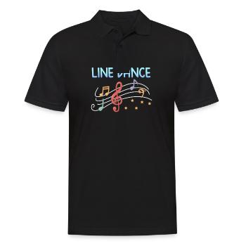 Line dance dance cowboy boots country gift - Men's Polo Shirt - black - Front - Kai (181cm)