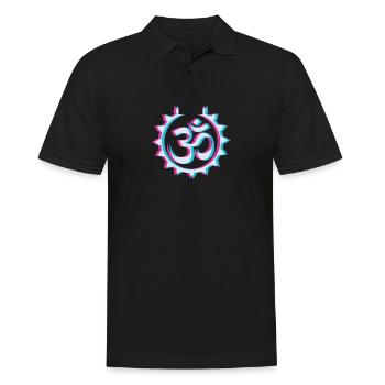 Goa Om Psytrance Rave Techno Trippy EDM Festival - Männer Poloshirt - Schwarz - Vorne - Kai (181cm)