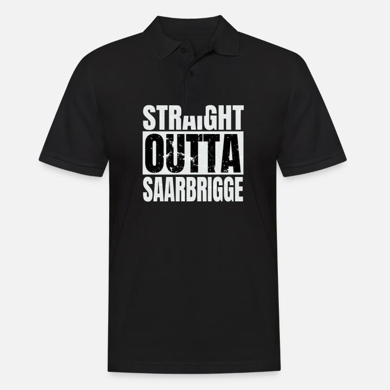 Saarland Saarbrigge Saarbrigger Saar - Männer Poloshirt - Schwarz