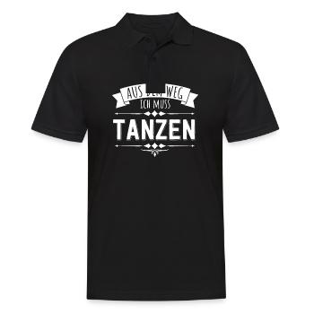 Aus dem Weg ich muss tanzen - Männer Poloshirt - Schwarz - Vorne - Kai (181cm)