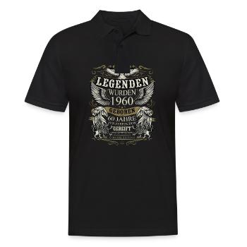 Geschenk zum 60 Geburtstag Jahrgang 1960 60 Jahre - Männer Poloshirt - Schwarz - Vorne - Kai (181cm)