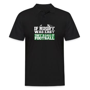 Joueur de rugby rugby disant cadeau - Polo Homme - noir - Devant - Kai (181cm)