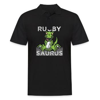 Rugby Dinosaurs Rugbysaurus Dino ventilateur de rugby - Polo Homme - noir - Devant - Kai (181cm)