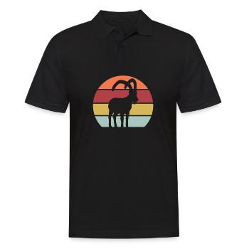 Signe du zodiaque Chamois Escalade Montagnes Animaux - Polo Homme - noir - Devant - Kai (181cm)