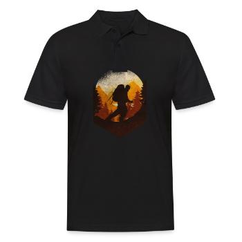 Cool Hiking Hiking Mountains Shirt - Men's Polo Shirt - black - Front - Kai (181cm)