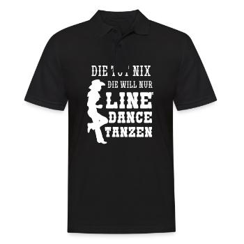 Die Tut Nix Die Will Nur Line Dance Tanzen - Männer Poloshirt - Schwarz - Vorne - Kai (181cm)