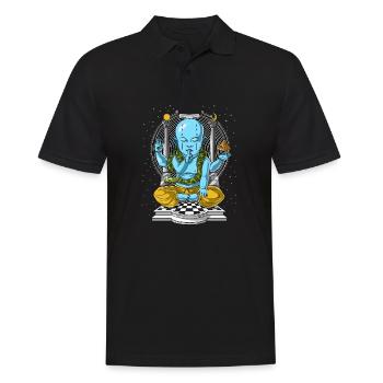 Shiva Psychedelische Meditation - Männer Poloshirt - Schwarz - Vorne - Kai (181cm)