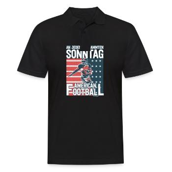 An jedem verdammten Sonntag American Football - Männer Poloshirt - Schwarz - Vorne - Kai (181cm)