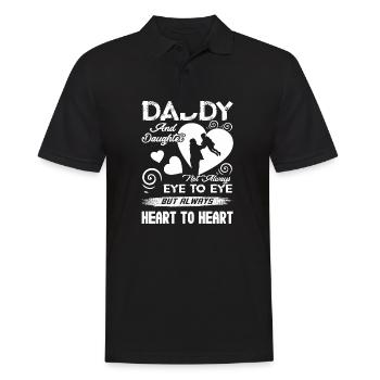 Father's Day Daddy And Daughter Heart To Heart - Men's Polo Shirt - black - Front - Kai (181cm)