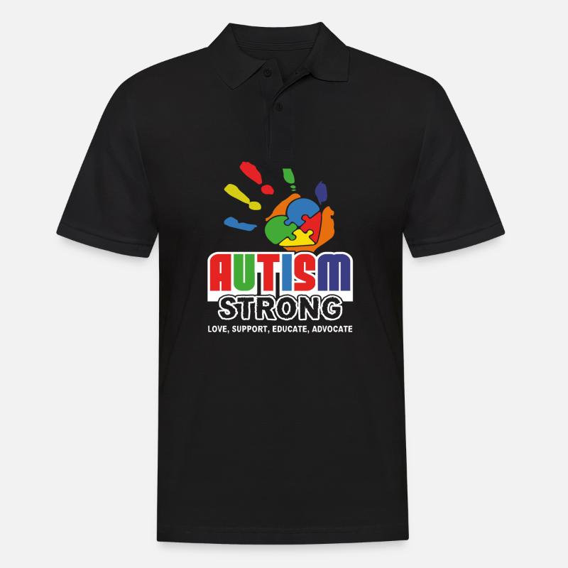 Autismusbewusstsein Autismus stark - Männer Poloshirt - Schwarz