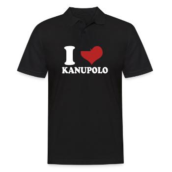 Ich liebe Kanupolo - Männer Poloshirt - Schwarz - Vorne - Kai (181cm)