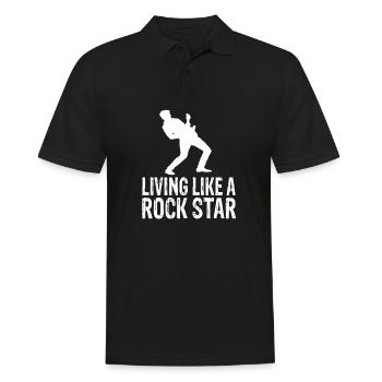 Gitarren - Männer Poloshirt - Schwarz - Vorne - Kai (181cm)