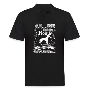 Amerikanische Bulldogge nach Hause ohne amerikanische Bulldogge - Männer Poloshirt - Schwarz - Vorne - Kai (181cm)