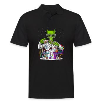Alien Chemistry Scientist - Männer Poloshirt - Schwarz - Vorne - Kai (181cm)