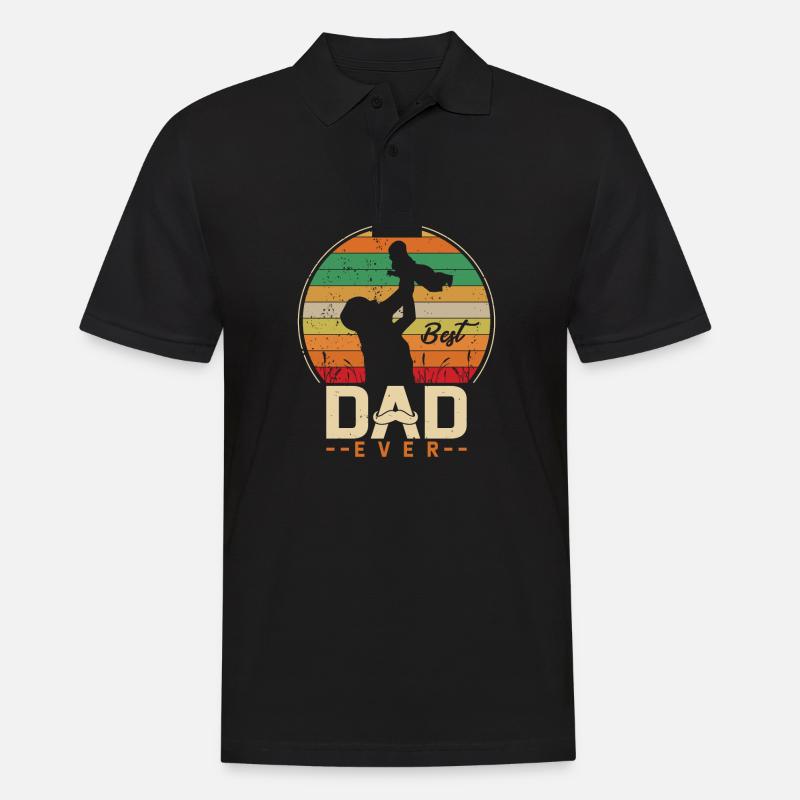 Bester Papa - Männer Poloshirt - Schwarz