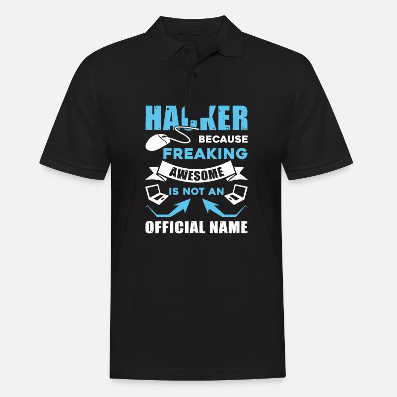 Hacker Awesome Hacker - Men's Polo Shirt - black
