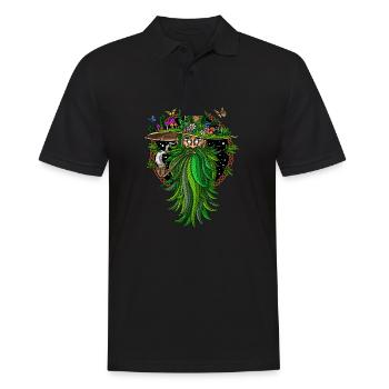 Unkraut Hippie Schamane - Männer Poloshirt - Schwarz - Vorne - Kai (181cm)