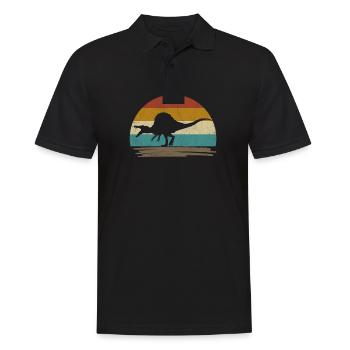 Spinosaurus retro - Men's Polo Shirt - black - Front - Kai (181cm)