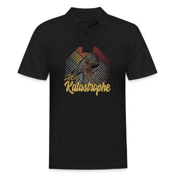 Alter Katastrophe - lustiger Spruch vintage retro - Männer Poloshirt - Schwarz - Vorne - Kai (181cm)