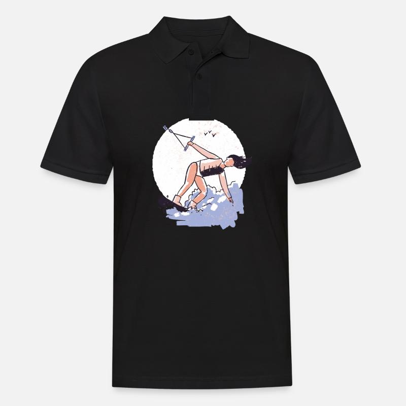 Wakeboard Mädchen Frau - Männer Poloshirt - Schwarz