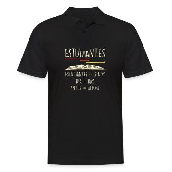 Spanish teacher student Estudiantes funny - Men's Polo Shirt - black - Front - Kai (181cm)