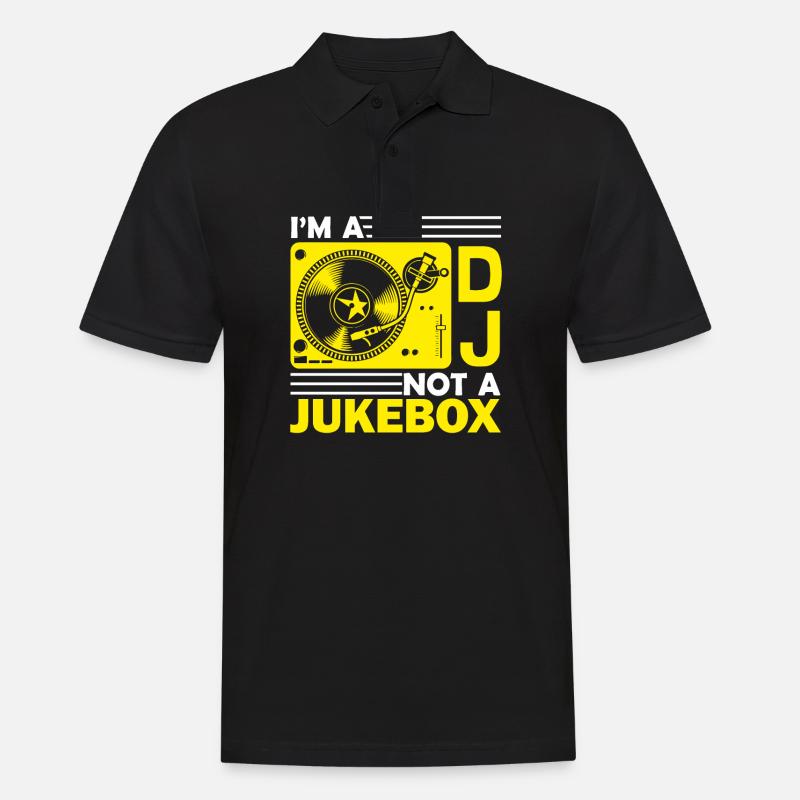 DJ Ich bin ein DJ, keine Jukebox - Männer Poloshirt - Schwarz