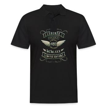 1980 Birthday Gift 1980 Vintage - Men's Polo Shirt - black - Front - Kai (181cm)