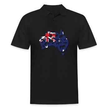 Australien Reisen Koala Känguru - Männer Poloshirt - Schwarz - Vorne - Kai (181cm)