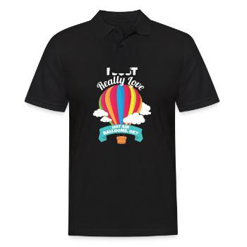 Hot Air Balloons - Männer Poloshirt - Schwarz - Vorne - Kai (181cm)