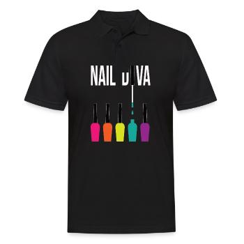Nail Design Accessories - Men's Polo Shirt - black - Front - Kai (181cm)