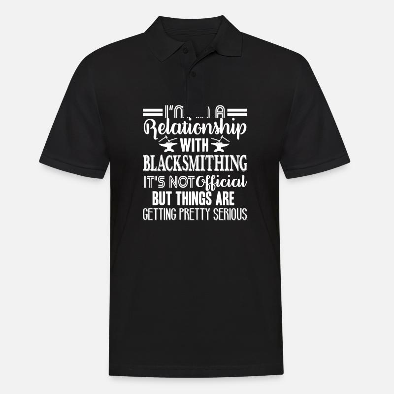 Blacksmith In Relationship With Blacksmithing - Men's Polo Shirt - black