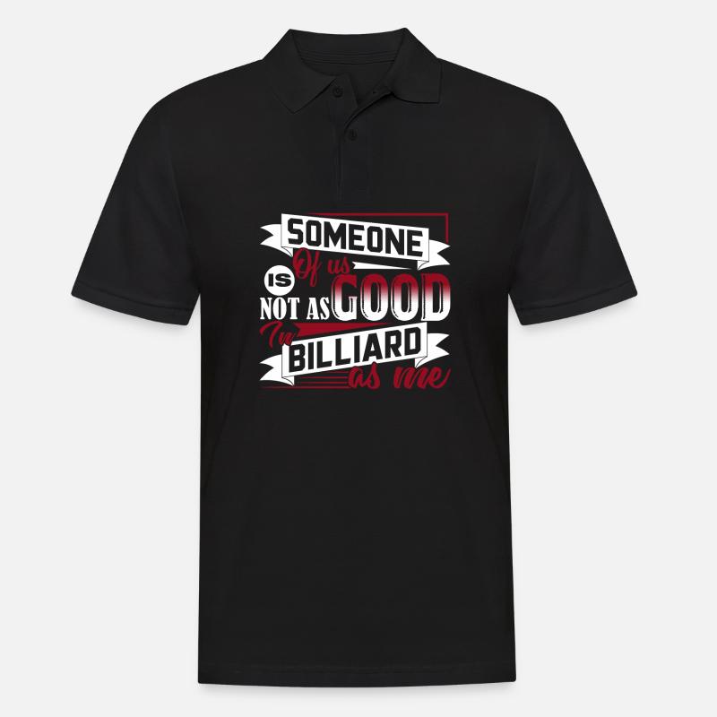 Billard Lustiges Billard - Männer Poloshirt - Schwarz