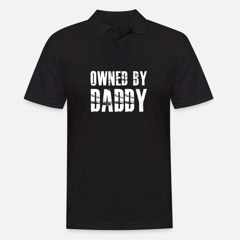 owned by daddy - Männer Poloshirt - Schwarz