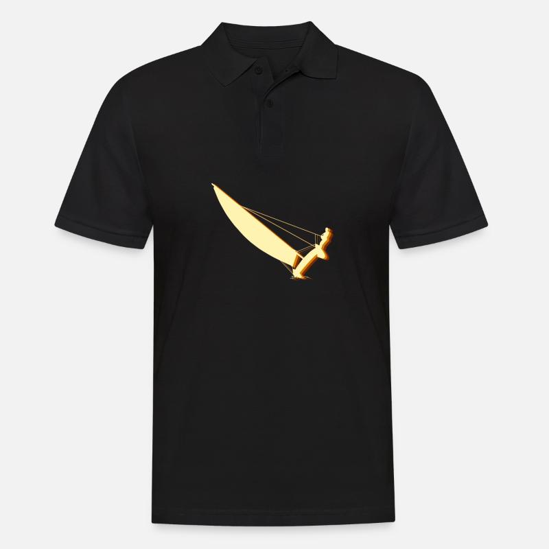 Dreifacher Katamaran beige/braun - Männer Poloshirt - Schwarz
