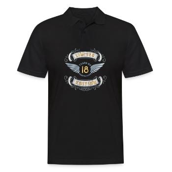 Cadeau 18e anniversaire - 18 ans - Polo Homme - noir - Devant - Kai (181cm)