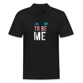 Transgenre cadeau trans transsexuel - Polo Homme - noir - Devant - Kai (181cm)