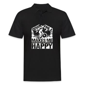 Downhill downhill mountain bike downhill bike - Men's Polo Shirt - black - Front - Kai (181cm)