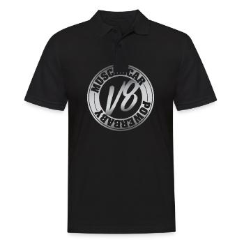 V8 Motor Musclecar Ami - Men's Polo Shirt - black - Front - Kai (181cm)
