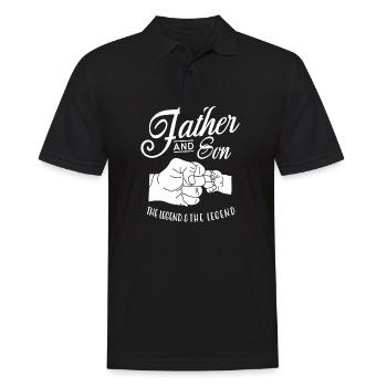 father and son - Men's Polo Shirt - black - Front - Kai (181cm)